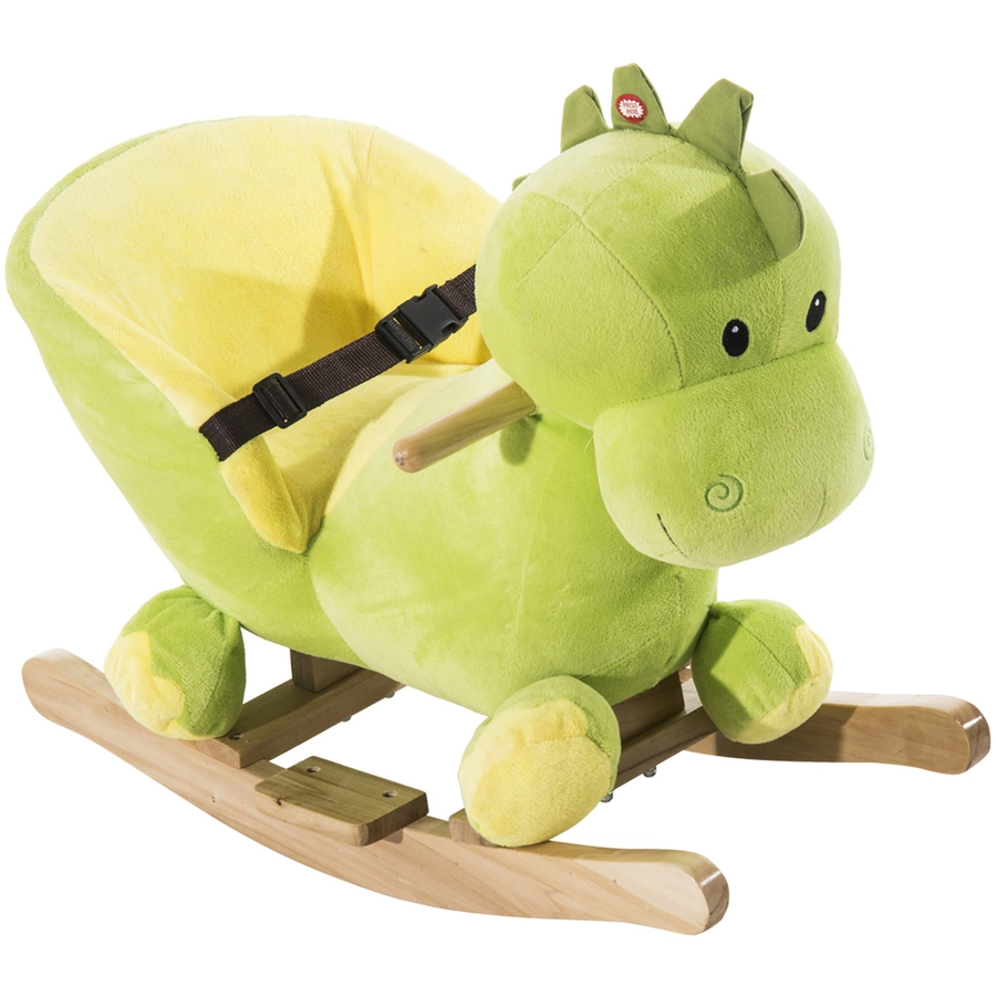 HOMCOM Kinder Schaukelwippe als Drache grün, hellgelb