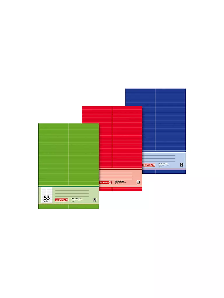 BRUNNEN VERLAG Vokabelheft A 4 Liniert mit Teilungslinie 32 Blatt keine Farbe