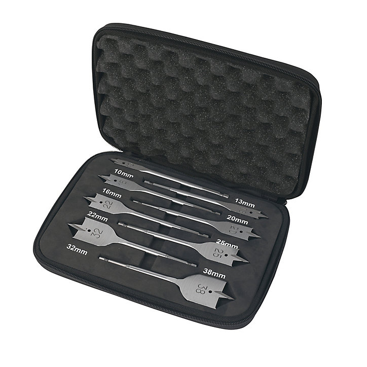 Coffret mèches bois plates Universal (7 pcs)