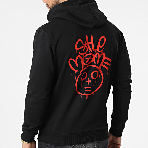 Sweat Capuche Toto Noir Rouge