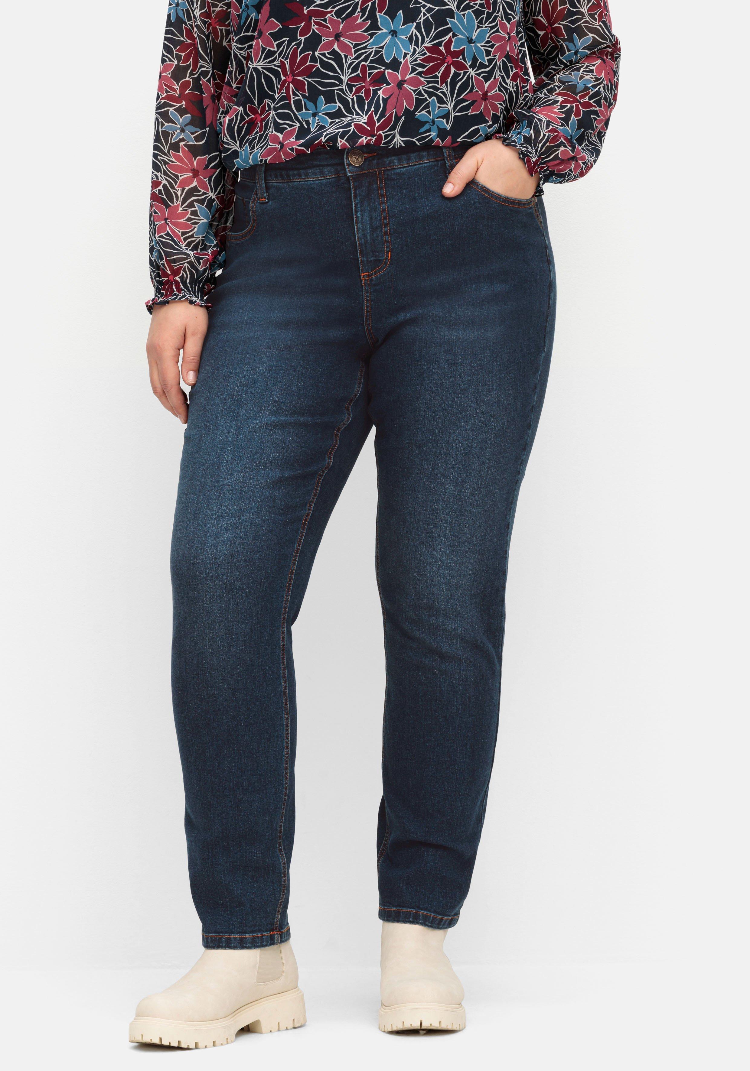 Schmale Jeans in Curvy-Schnitt PIA, in 5-Pocket-Form