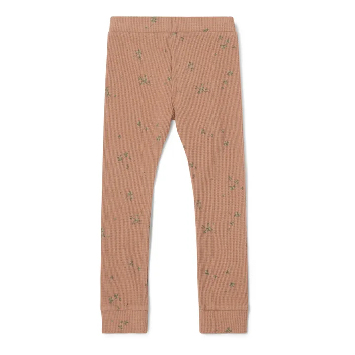 garbo&friends Legging Fleuri Gaufré | Terracotta