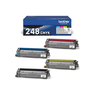 Brother TN-248 - pack de 4 - noir, jaune, cyan, magenta - cartouche laser d'origine