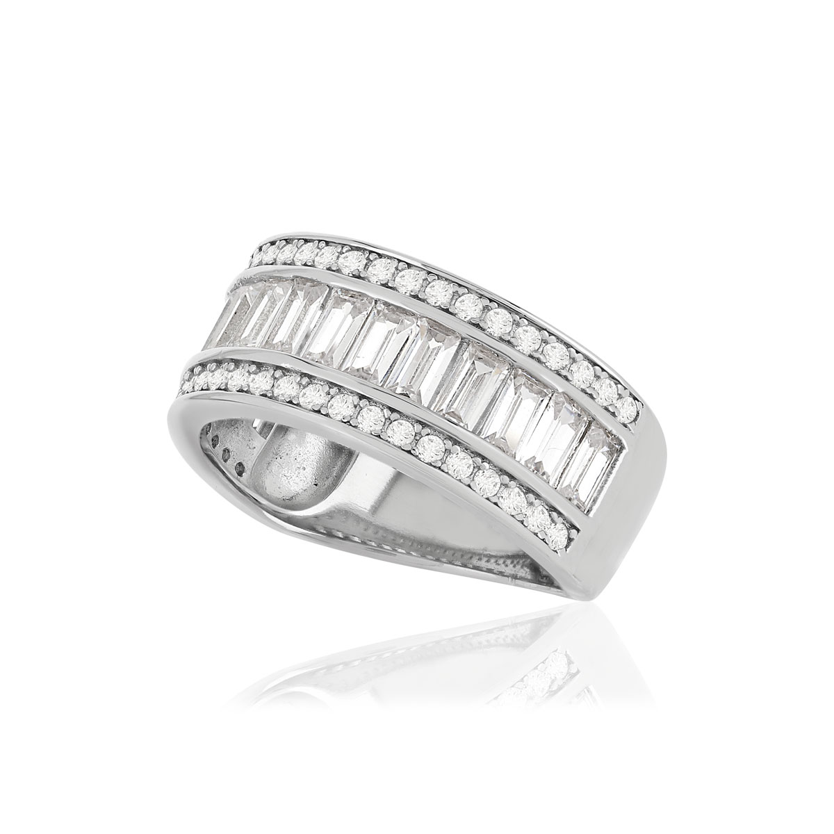 Bague argent 925 zirconias
