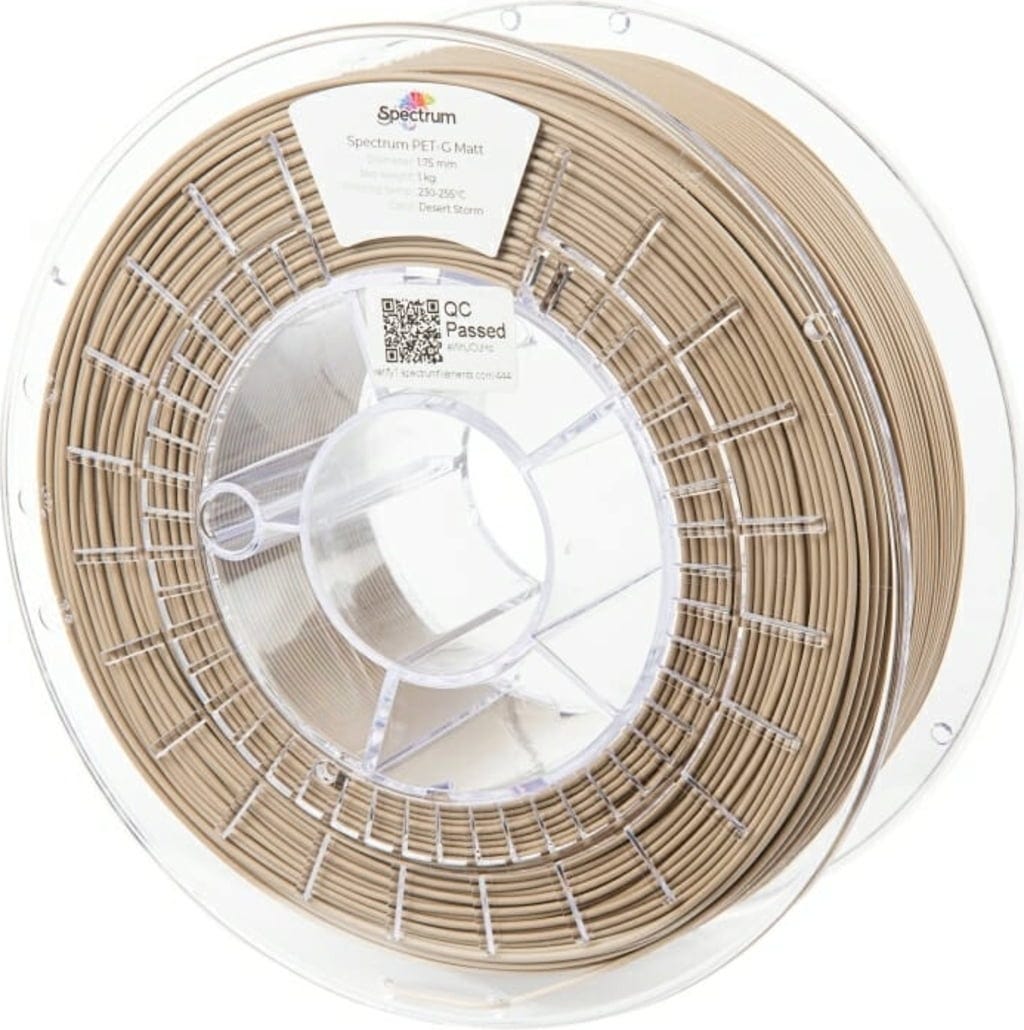 Spectrum  PET-G Matt Desert Storm, 1,75 mm / 1000 g    Modifiziertes PET-G mit matter Oberfläche