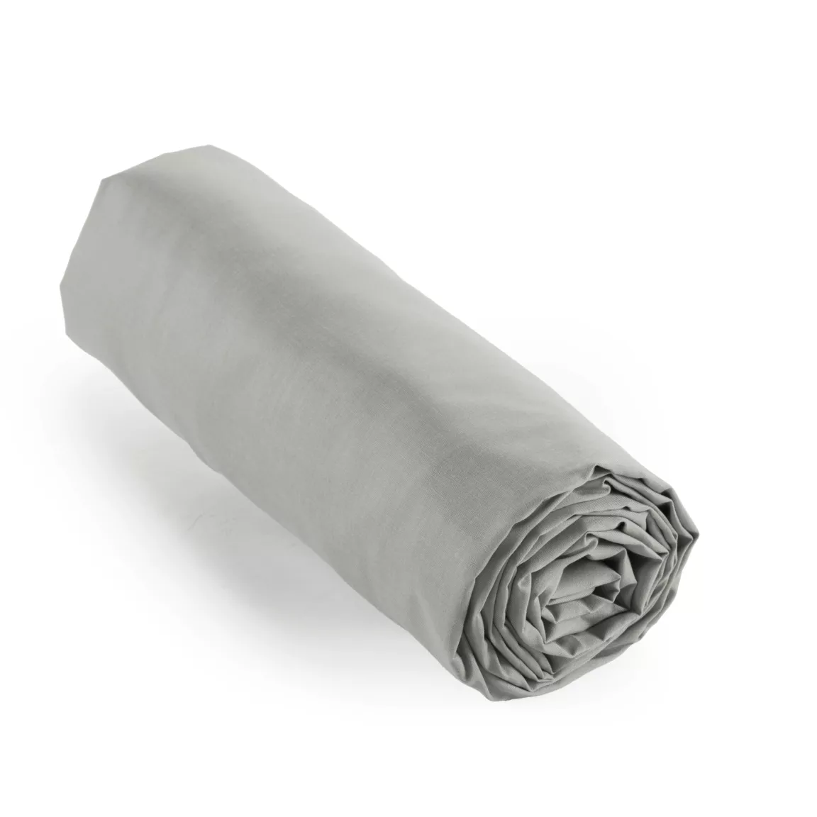 Drap housse percale de coton (140 x 190 cm) Cali Gris clair
