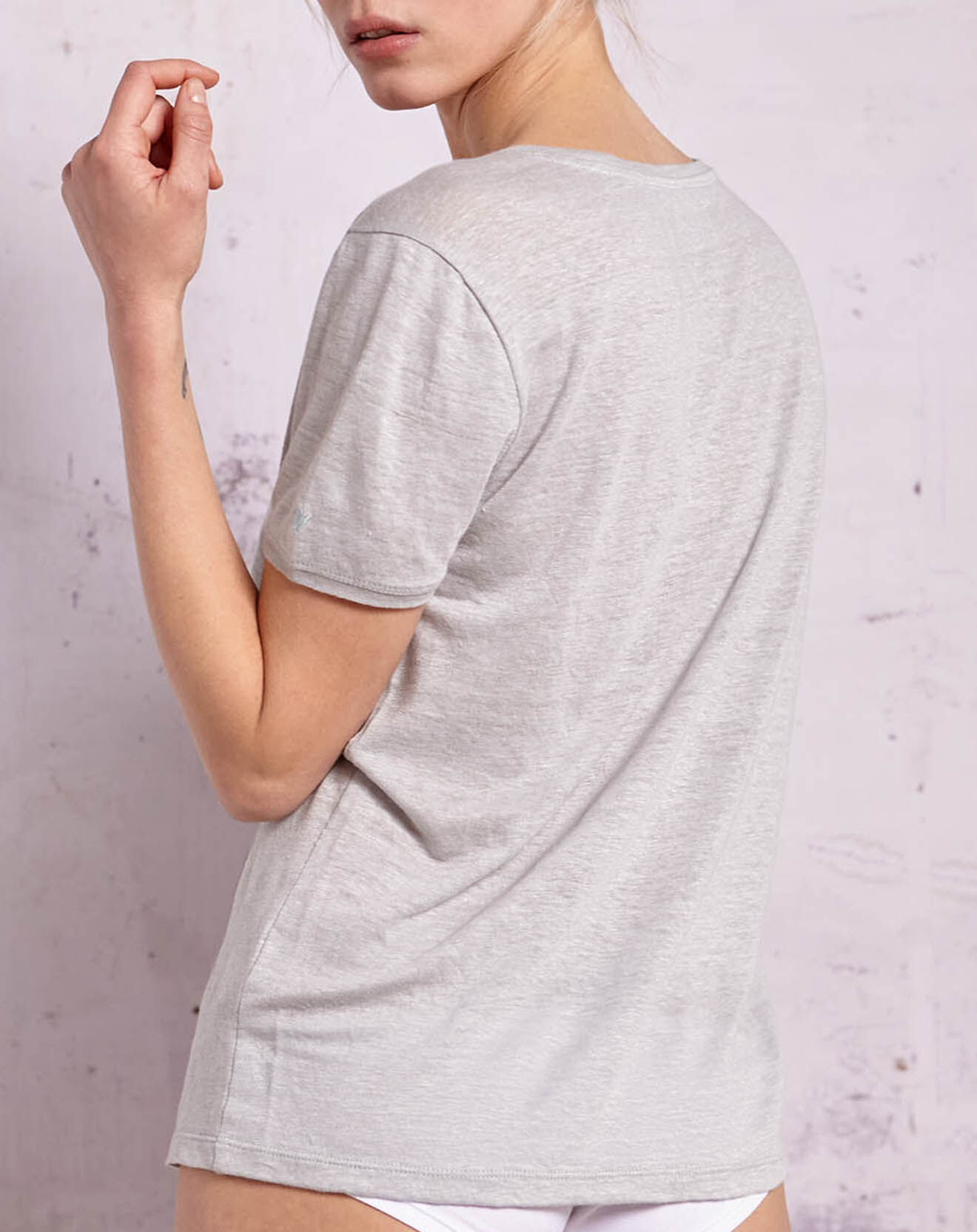 Swildens T-Shirt 100% Lin Qitu lagon