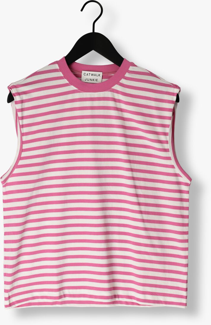 CATWALK JUNKIE roze catwalk junkie top folded shoulder top