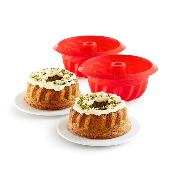 2 moules à gâteaux silicone kouglof 15 cm 700 ml Lékué