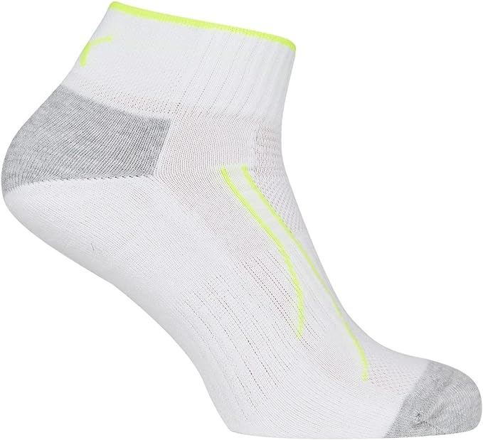 (2 Paar) Gr. 35-38 Unisex Performance Train Quarter Sport Socken - Weiss
