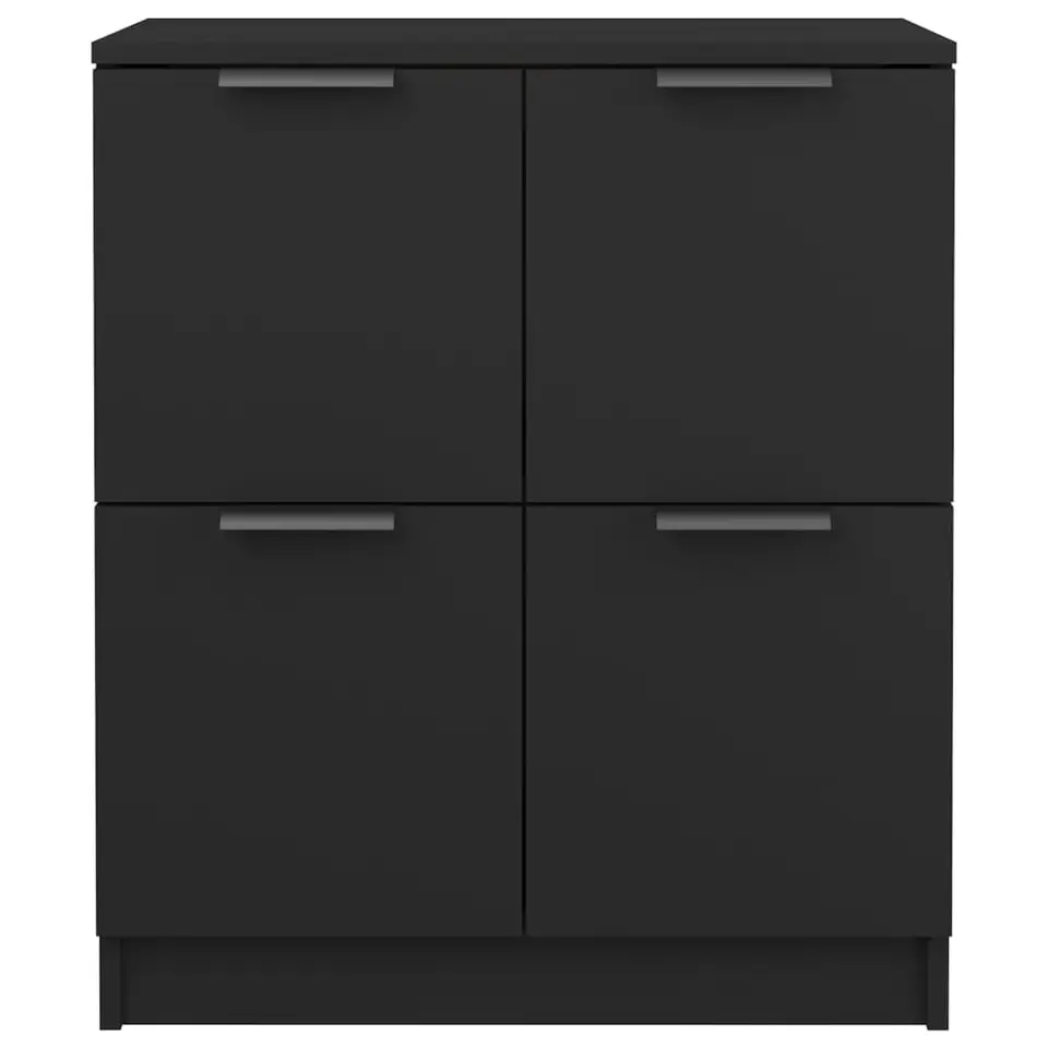 vidaXL - Dressoir - Zwart - Bewerkt hout - 2 stuks