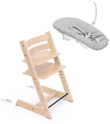 Stokke Tripp Trapp Stol inkl. Newborn Set, Fjord Blue/Grey