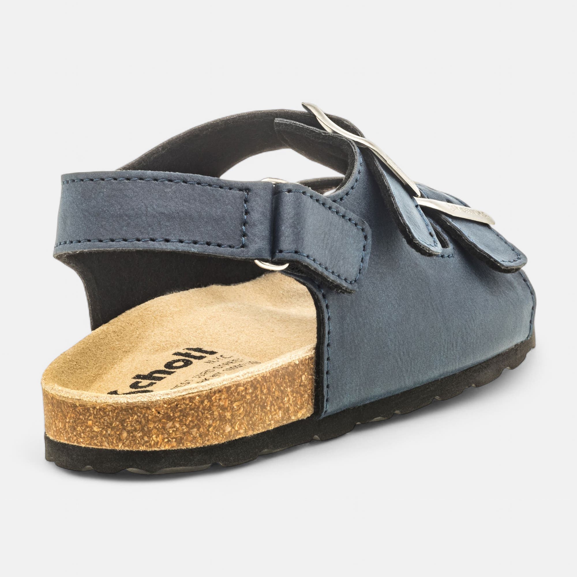 Mules semelle liège Garçon bleu marine