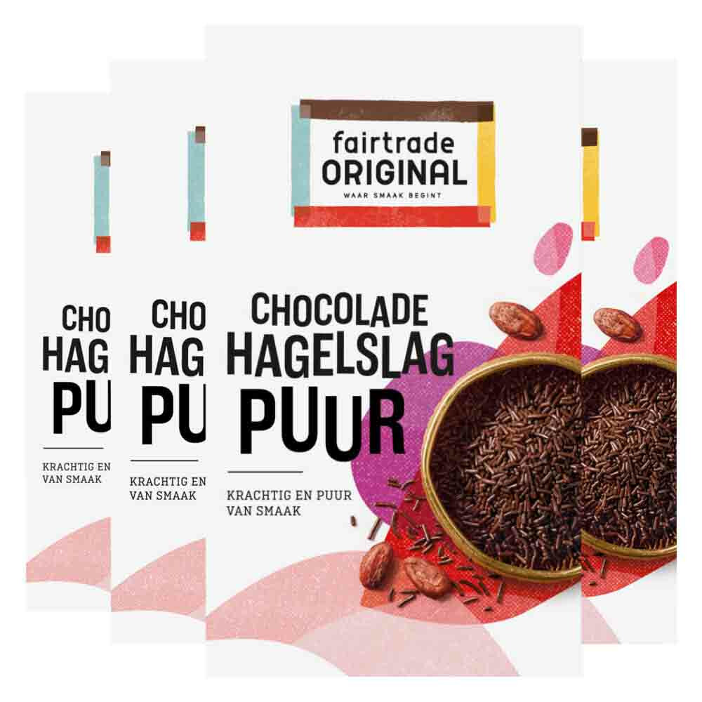 4x Fairtrade Original Hagelslag Puur380 gr