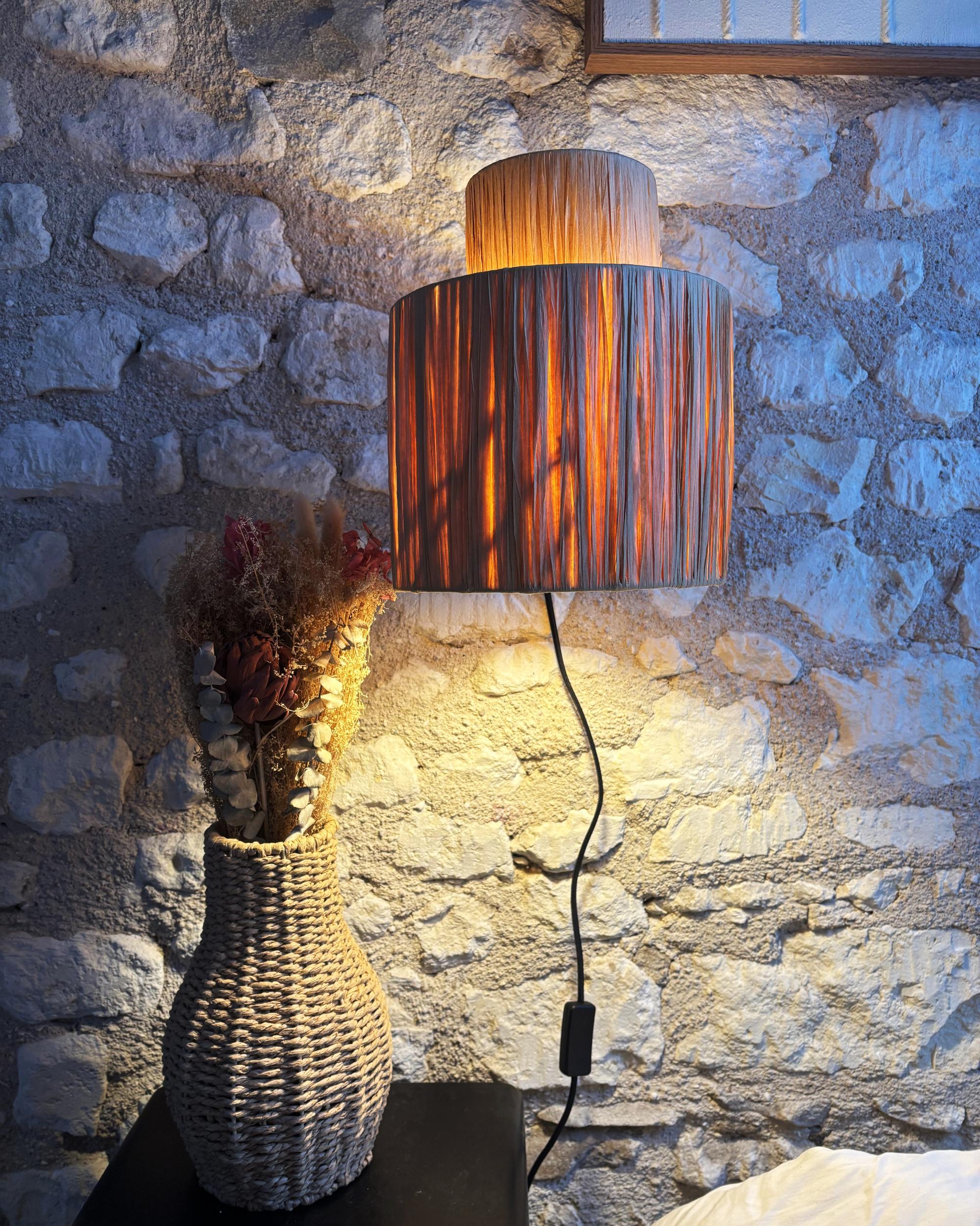 Set van 2 wandlampen SHINFA Wicker Natuurlijk