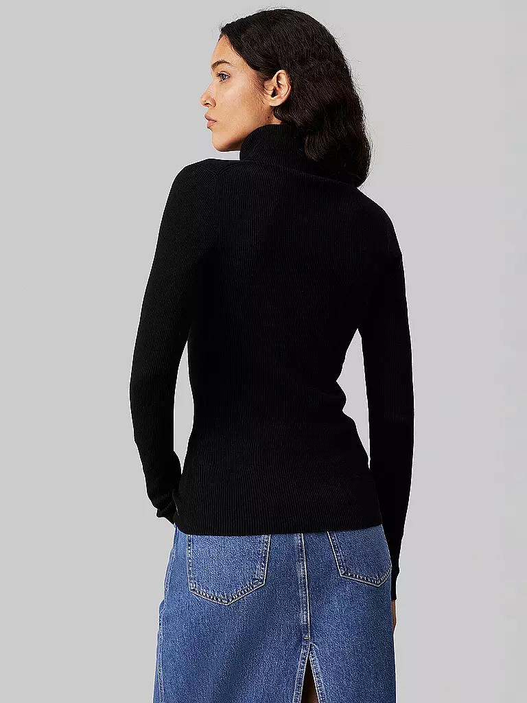 CALVIN KLEIN JEANS Rollkragenpullover schwarz