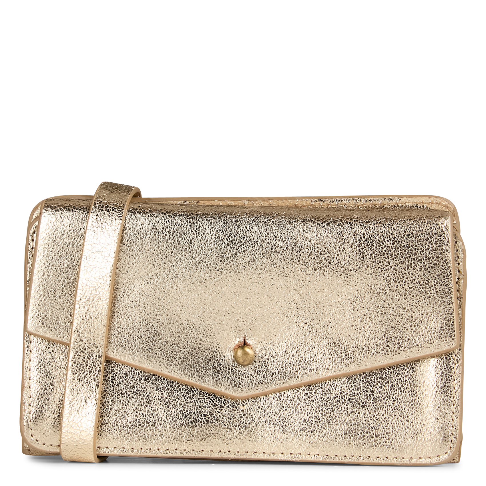 GABRIEL - Sac bandoulière en cuir | Doré