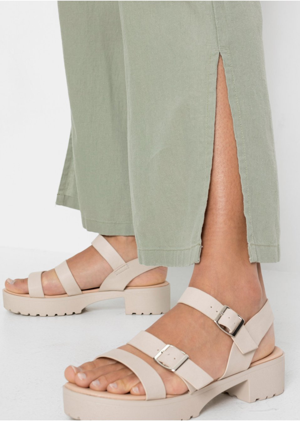 Pantalon large en lin