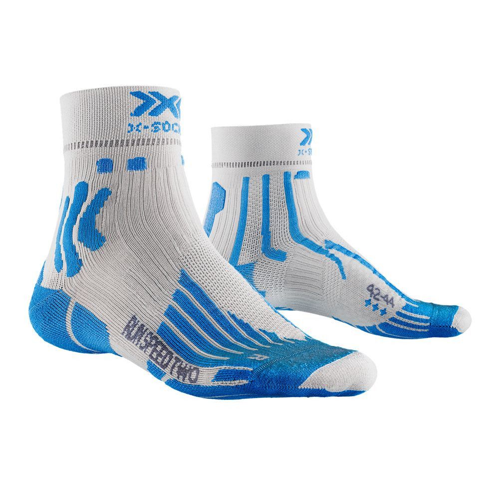 X-Socks RUN SPEED TWO 4.0 - Chaussettes pearl grey/invent blue