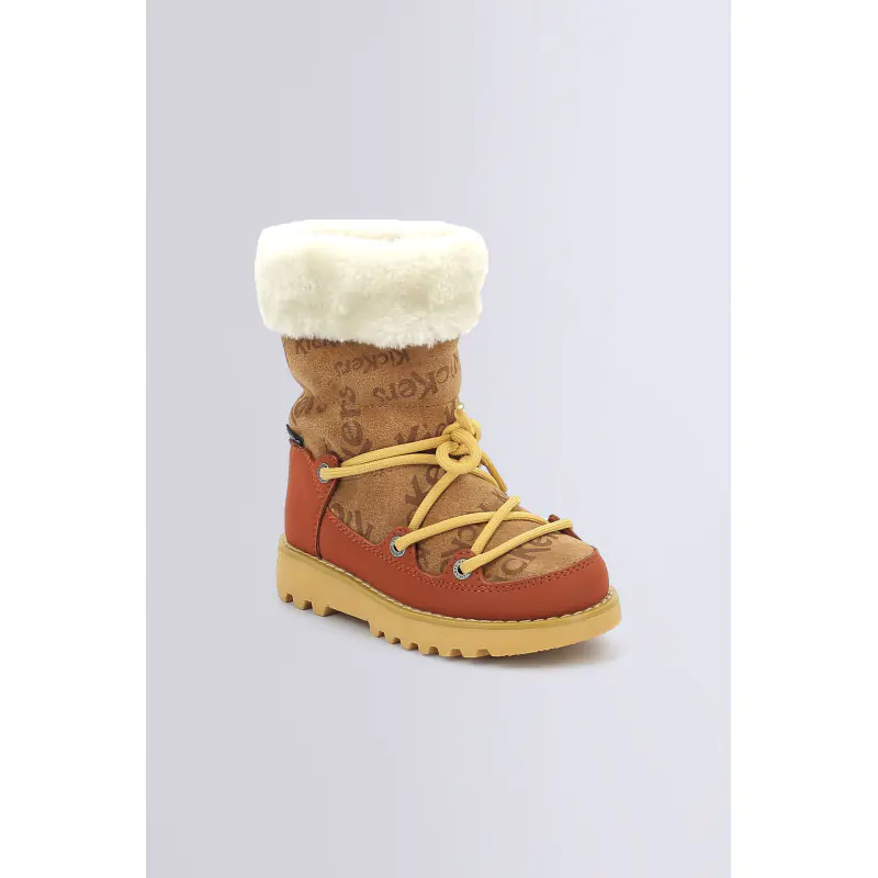 KICKNEOSNOW KID CAMEL ROUILLE BOOTS Cuir Fille
