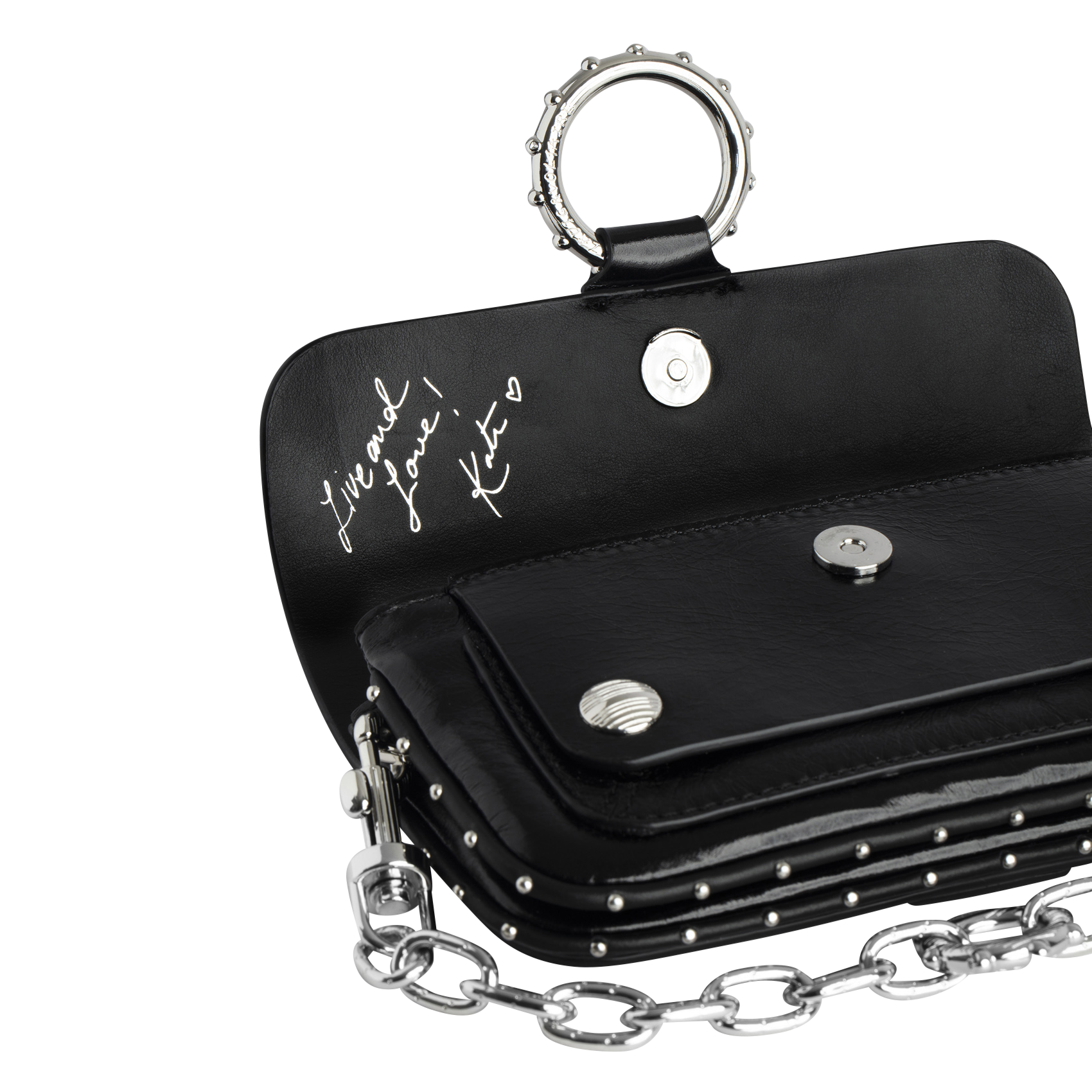 KATE - Sac pochette en cuir| Noir