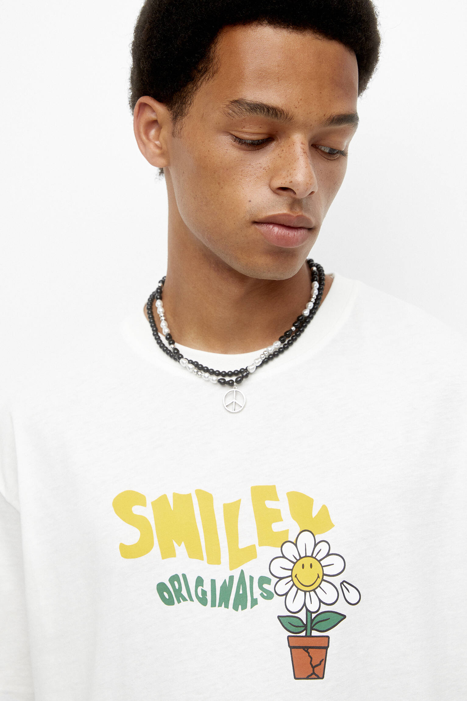 CAMISETA MARGARIDA SMILY - OFF WHITE