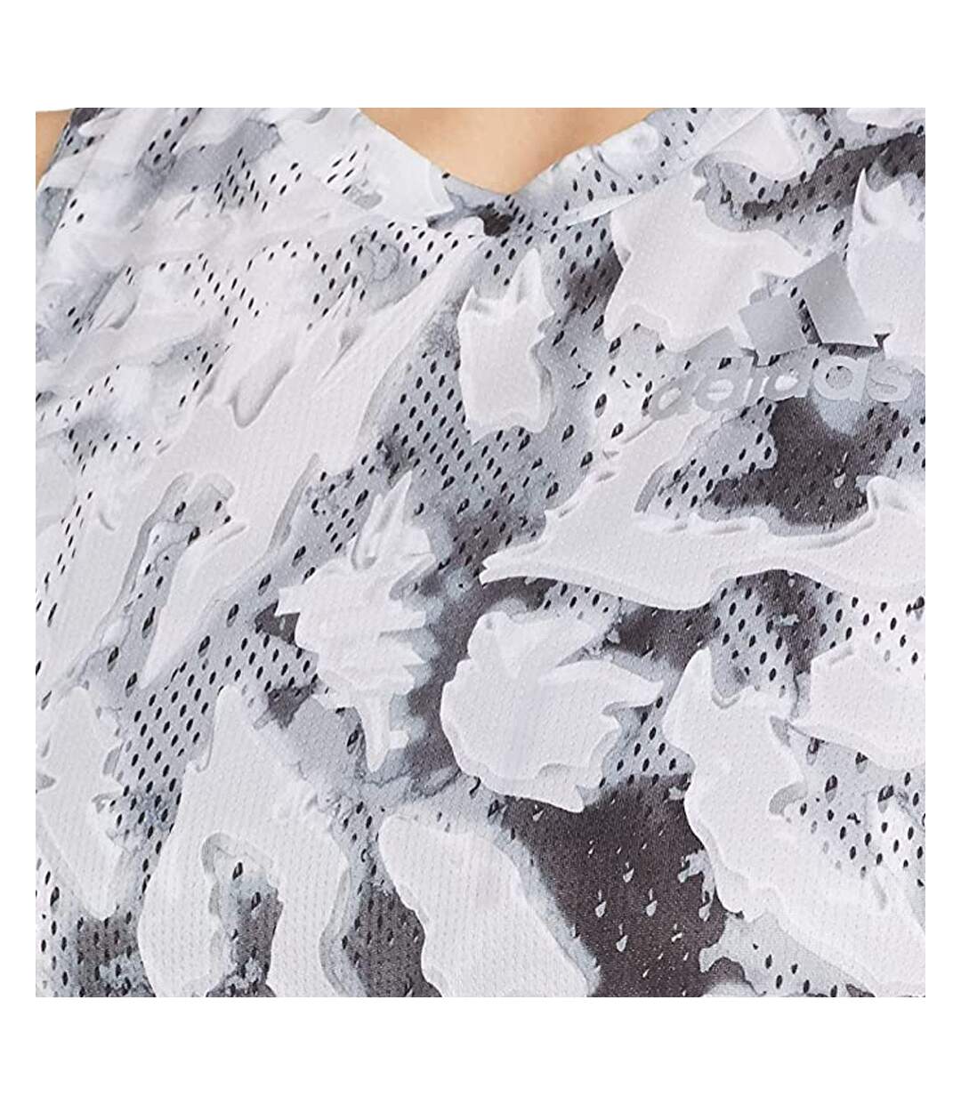 Débardeur Gris/Blanc Femme Adidas Fast
