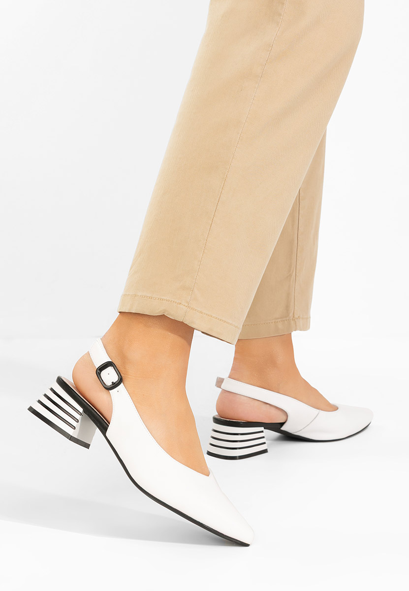 Chaussures slingback blancs Ranina