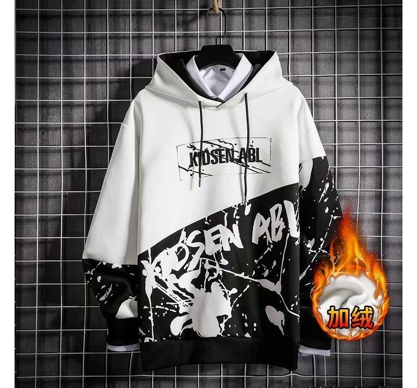 Lingaris - Lettering Two Tone Hoodie