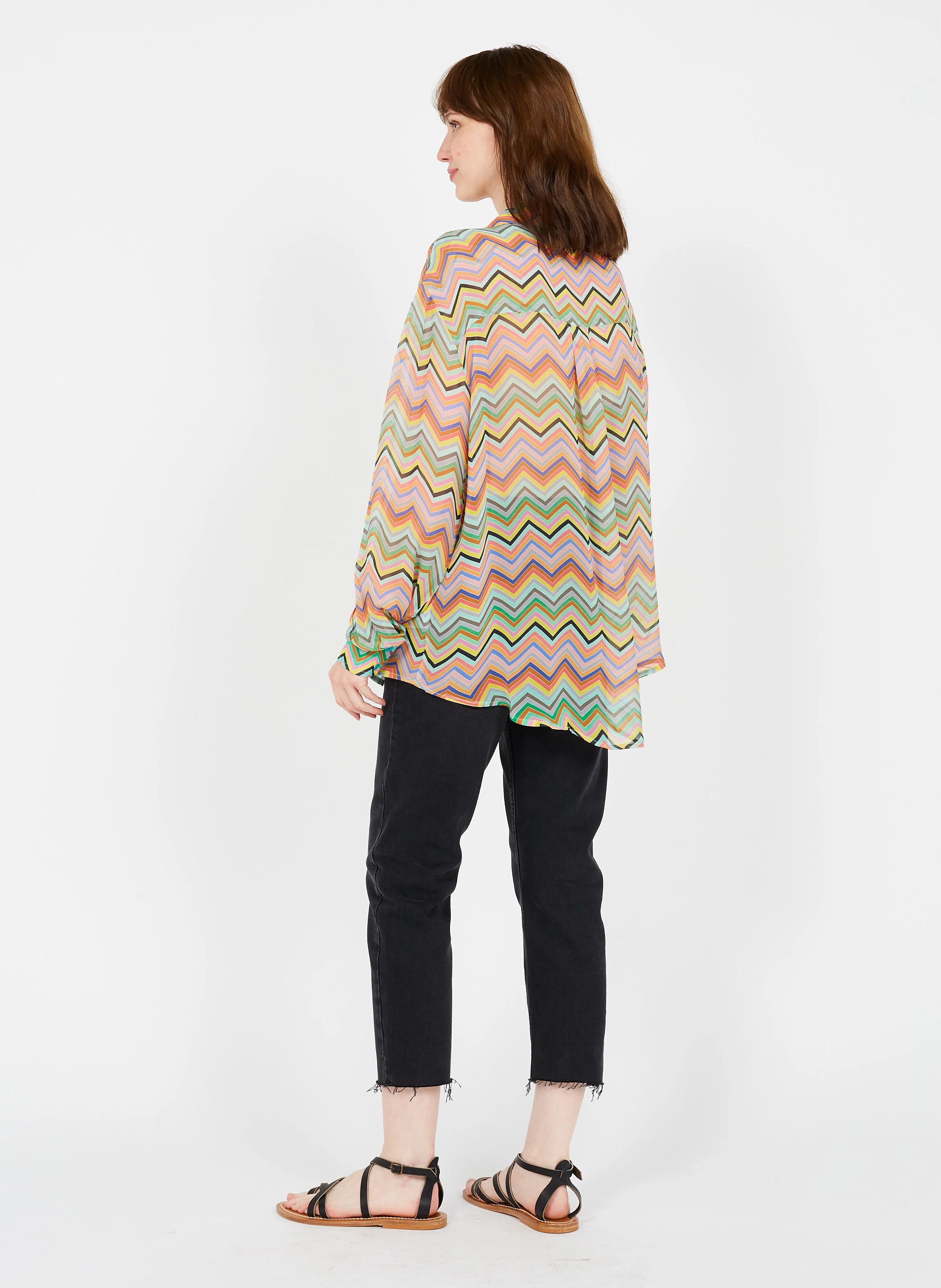 NILI - Chemise col classique ample imprimée | Multicolore