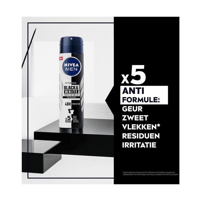 NIVEA Black & White Invisible Original Anti-Transpirant Spray 150 ML