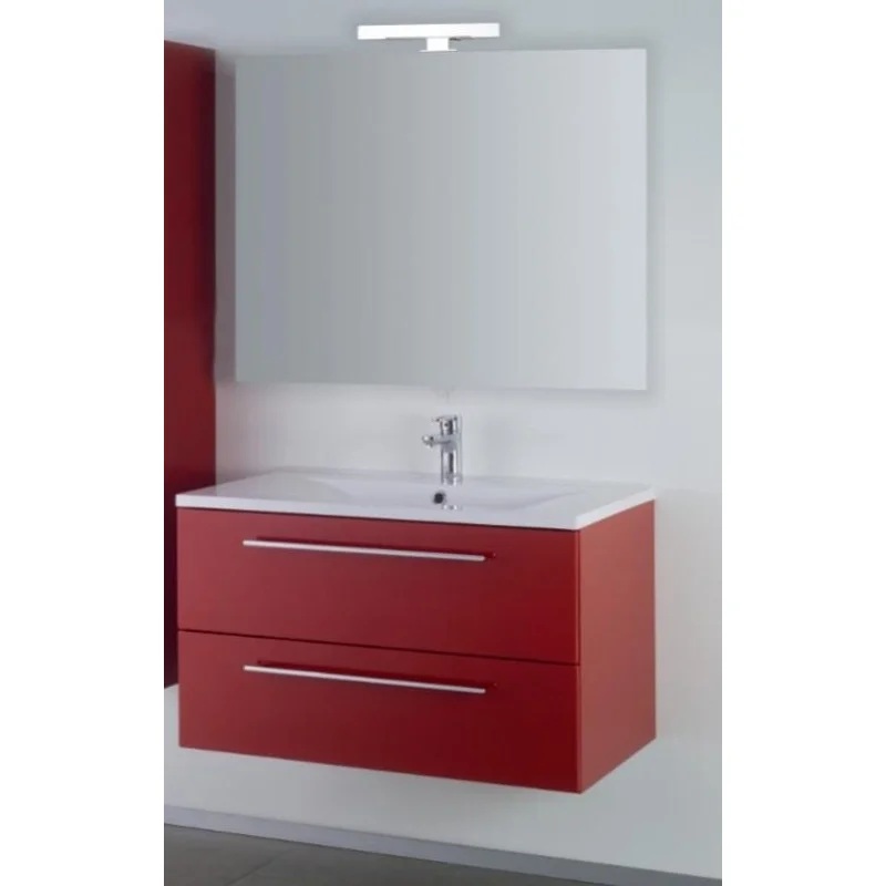 Badstuber onderkast 90cm donker rood