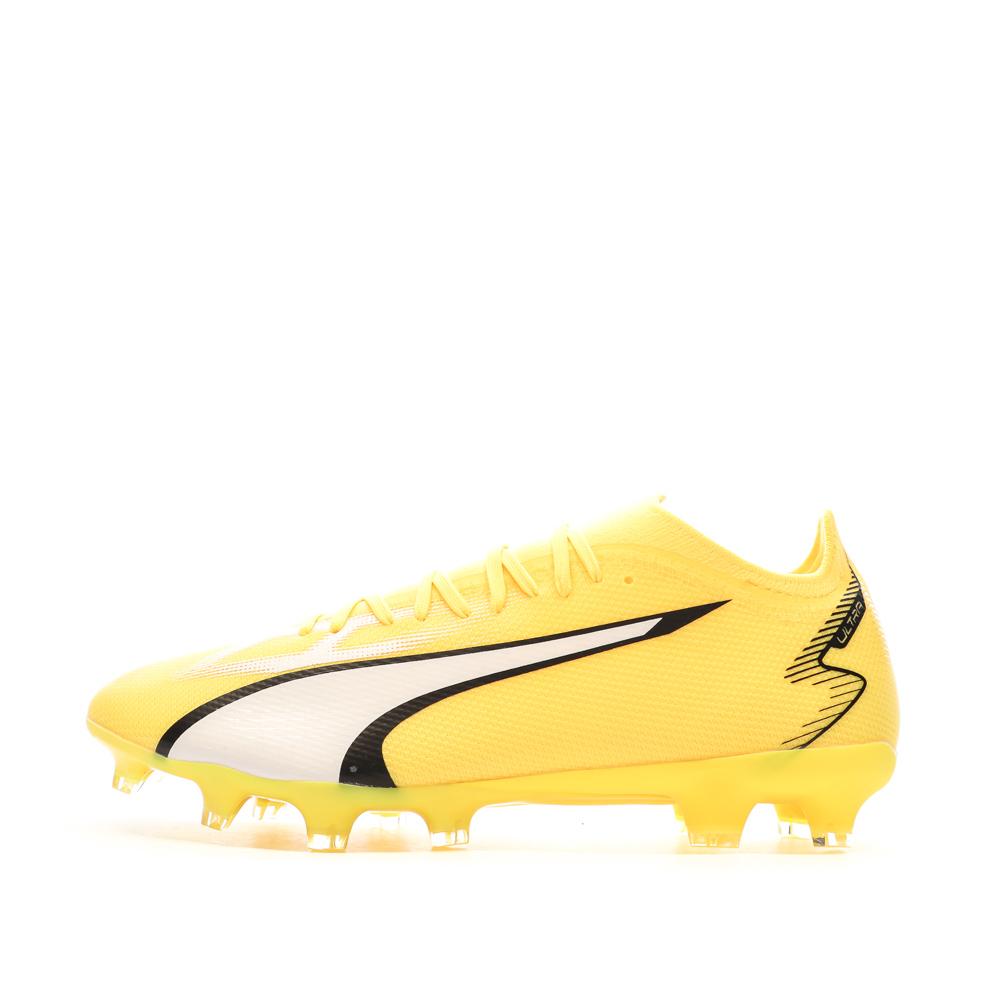 Puma Chaussures de Foot Jaunes Homme Puma Ultra Match FG/AG
