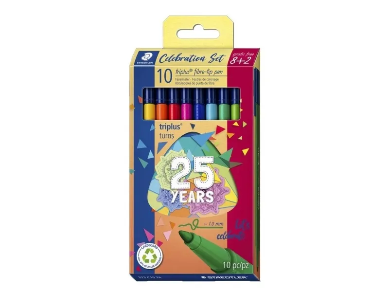 Fineliner Staedtler® triplus® Color 323 med 8 2 stk. ass. farver