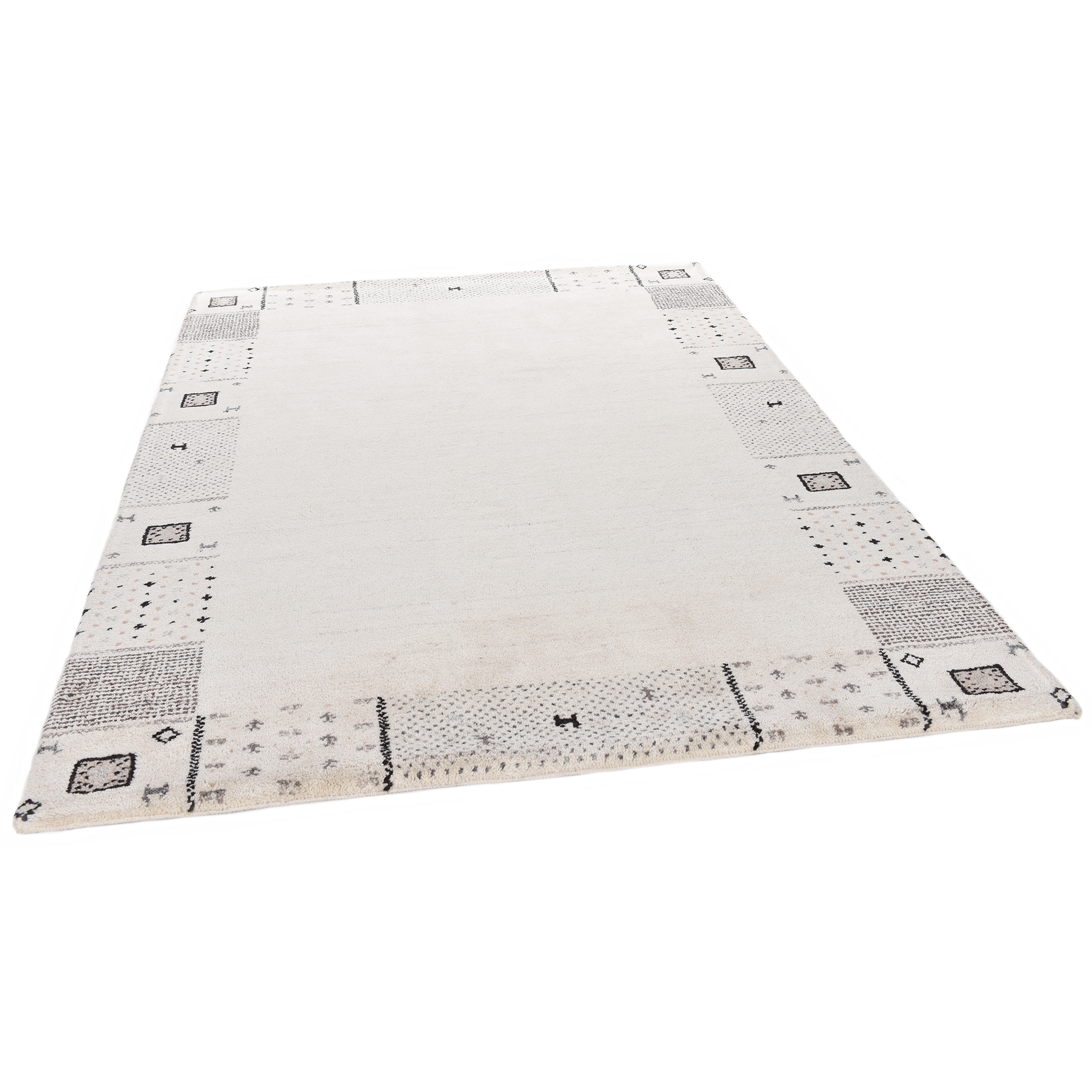 Teppich DENVER - beige - Schurwolle - 70x140 cm