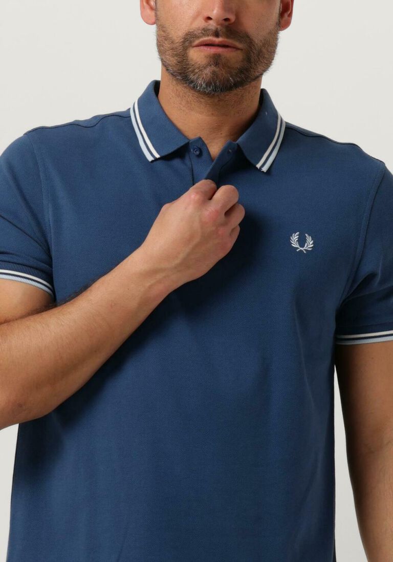 FRED PERRY blauwe fred perry polo the twin tipped fred perry shirt