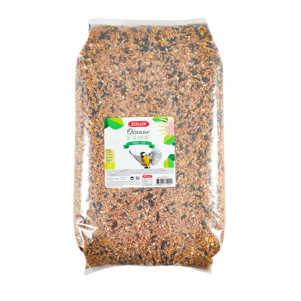 Mélange de graines sac 12 kg pour oiseaux de jardin