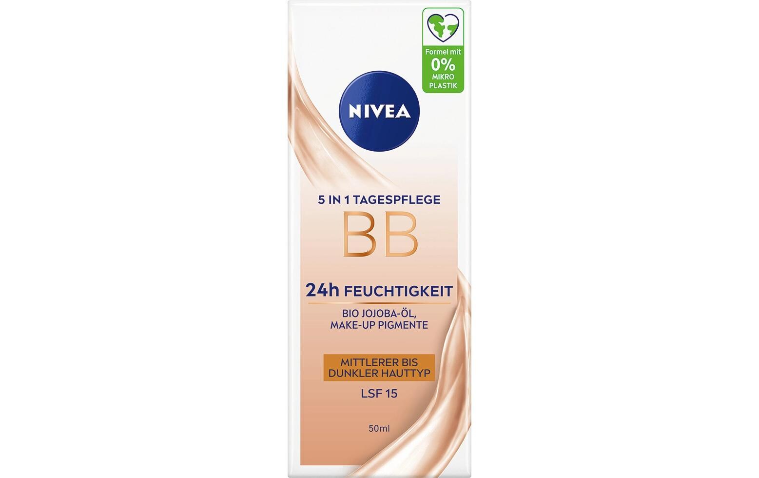 Tagescrème 5in1 BB Mittel LSF 15 50 mlGetönte Tagespflege mit 5-fach-Wirkung für einen sofort makellosen Teint