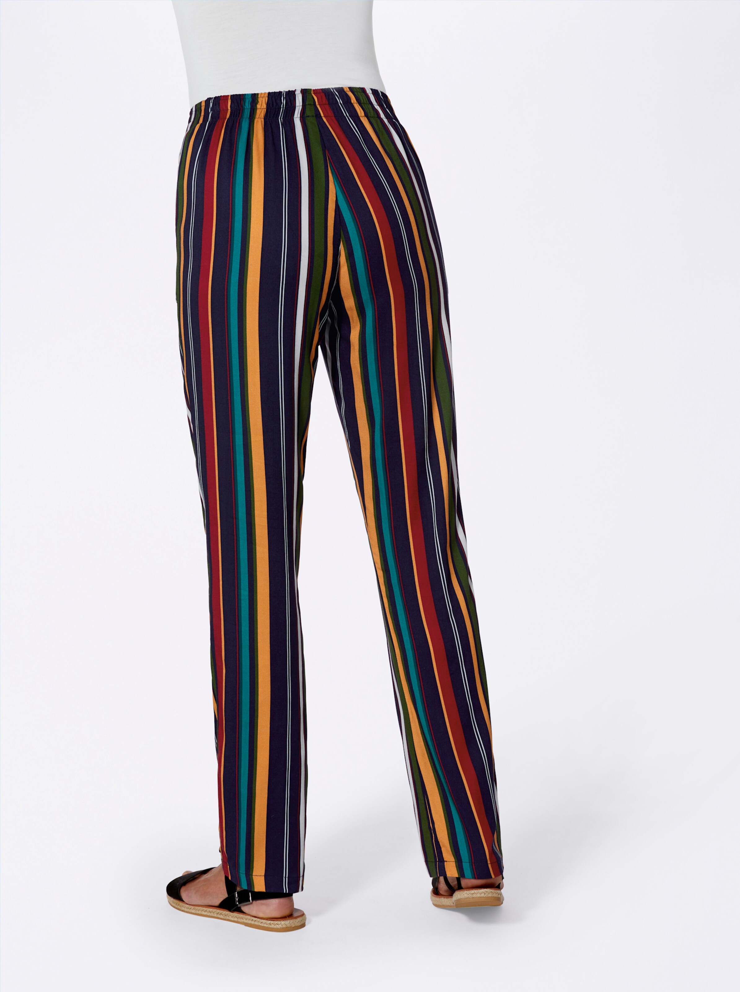 Schlupfhose in bunt-gestreift