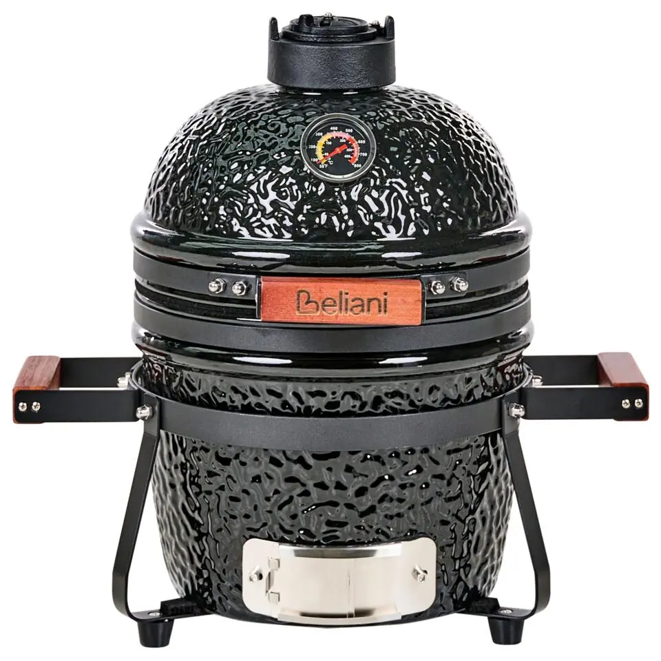 KAMADO - Mini houtskoolgrill - Zwart - Keramiek