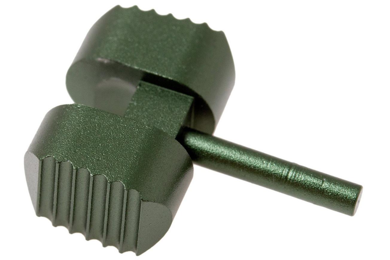 Flytanium Spyderco Manix 2 Ball Cage Lock, dark green aluminum