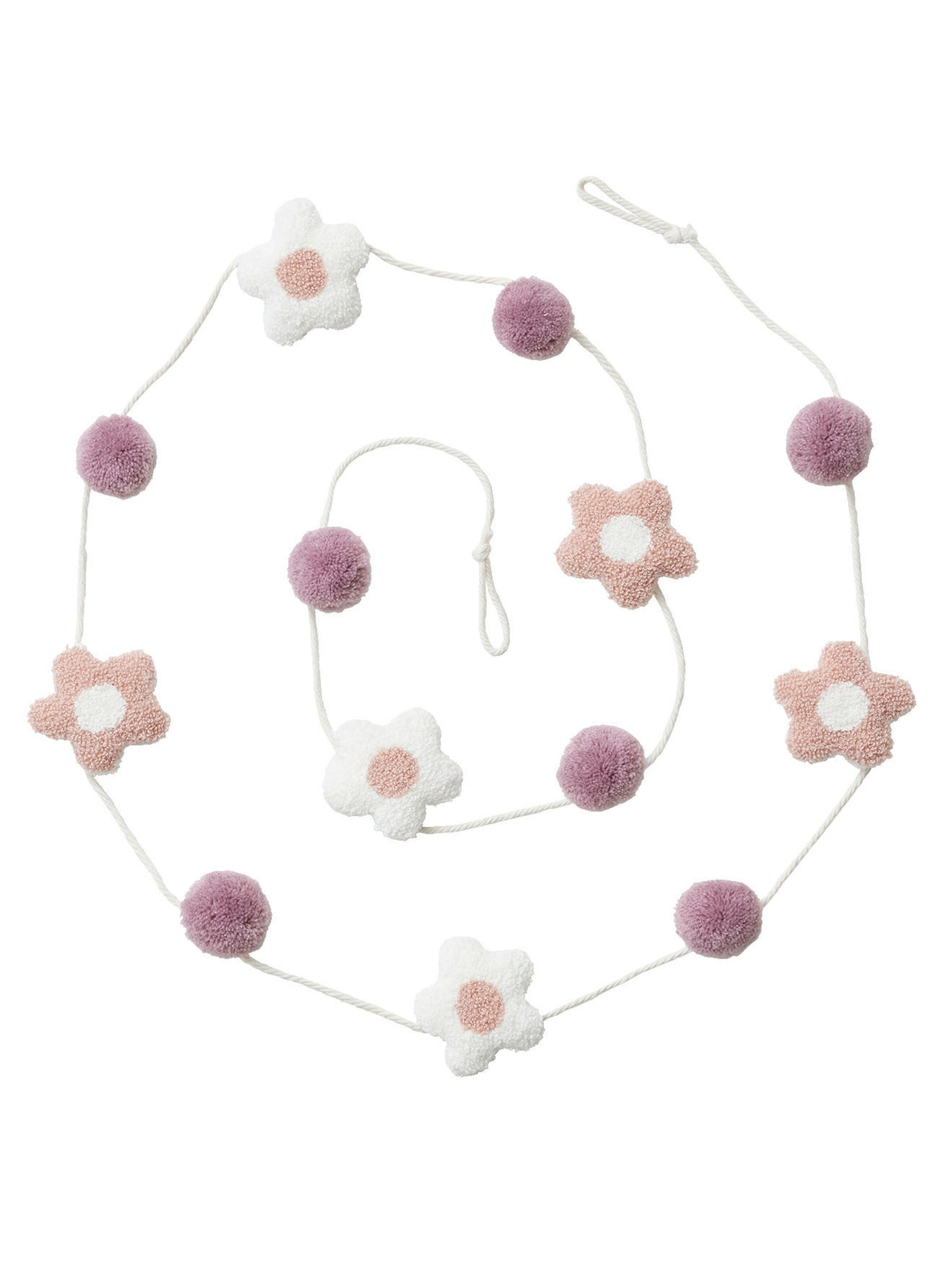 Vertbaudet Kinderzimmer Girlande mit Blumen rosa bedruckt