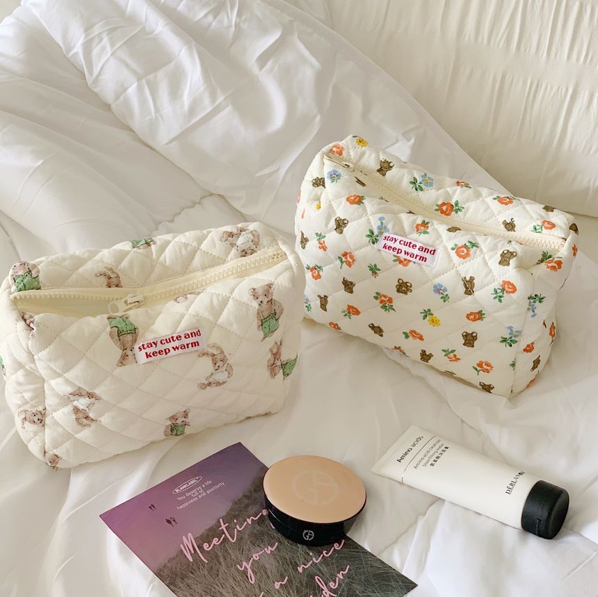 Olsin - Floral / Bear Travel Makeup Bag (verschillende designs)