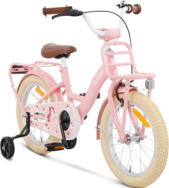 SJOEF Classic Meisjesfiets 16 inch - Roze