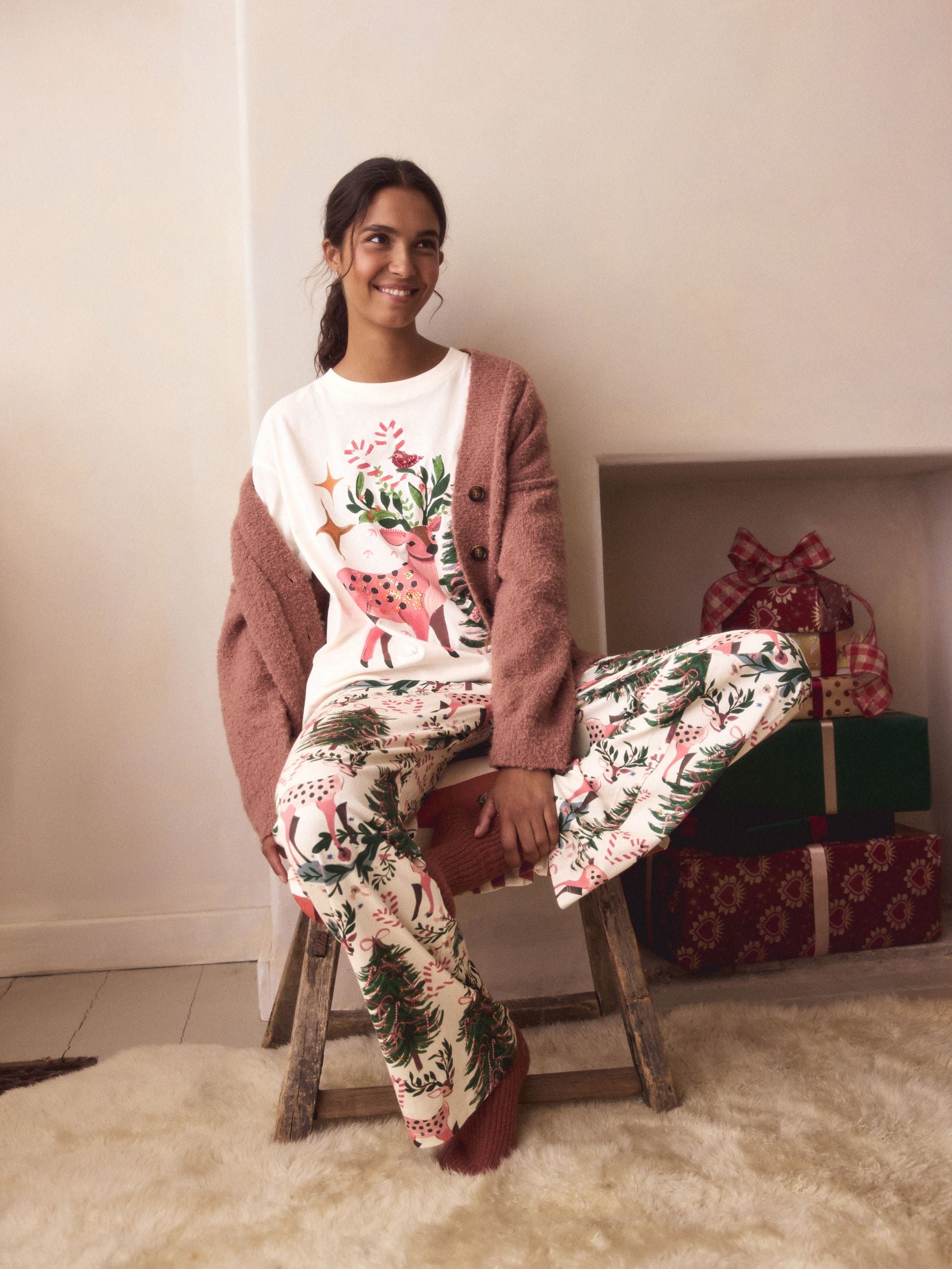 Naturel hert - Pyjama met korte mouwen