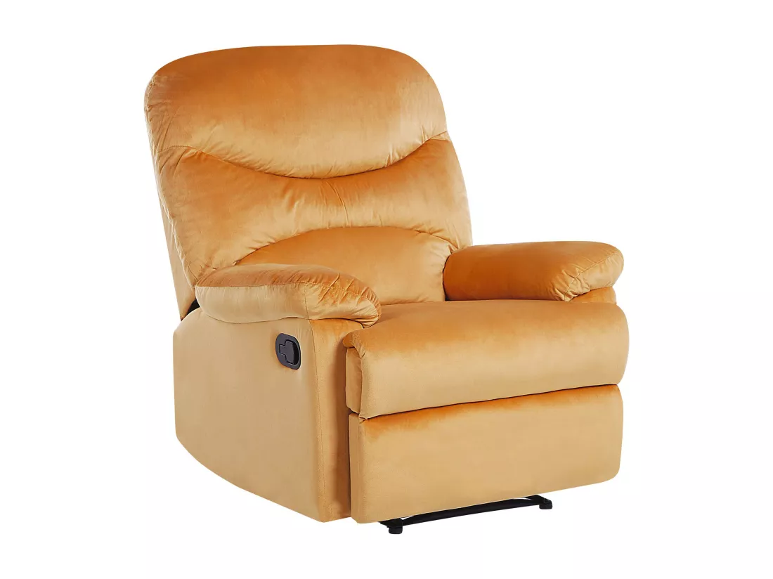 Fauteuil inclinable ESLOV Velours Moutarde