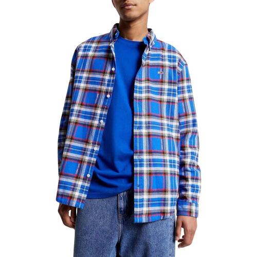 Tommy Jeans - TJM RLX TOMMY CHECK SHIRT Azul