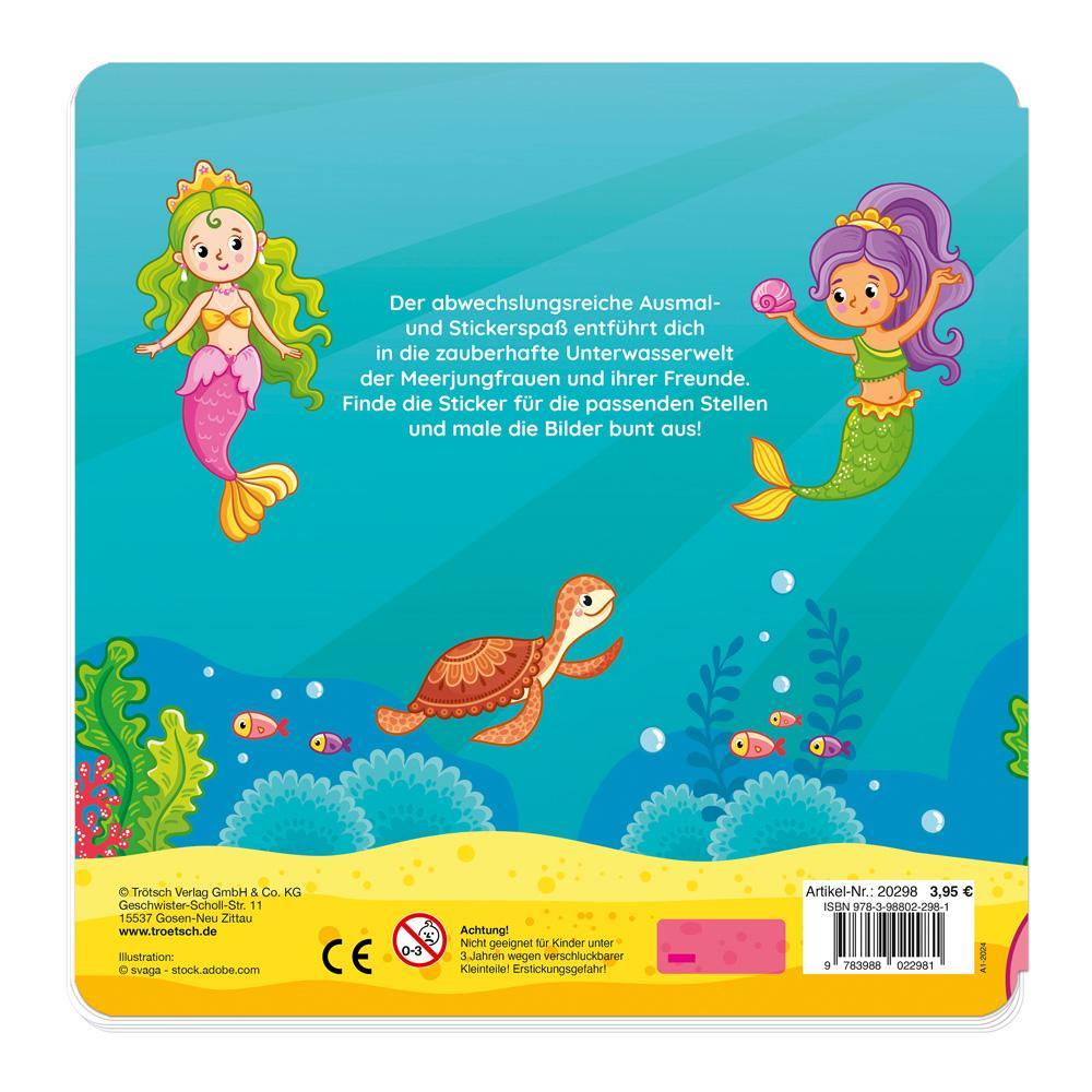 Trötsch Malbuch Stickermalbuch Meerjungfrauen