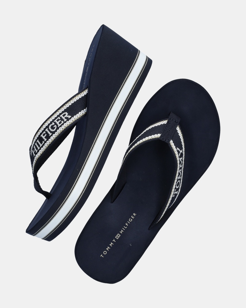 Tommy Hilfiger Sport Wedge Beach Sandalen  - blauw