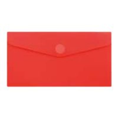 Wonday - Pochette polypro à scratch - 17,9 x 24,9 cm - Rouge semi-transparent